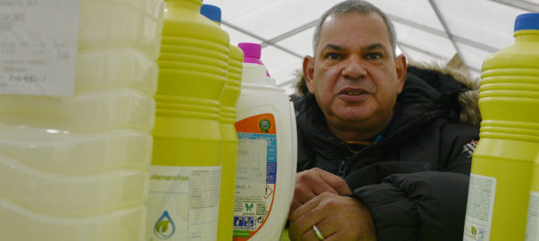 Héctor Ortega Fidalgo, de Ecomola, na Valenzá. Foto Rosa Veiga