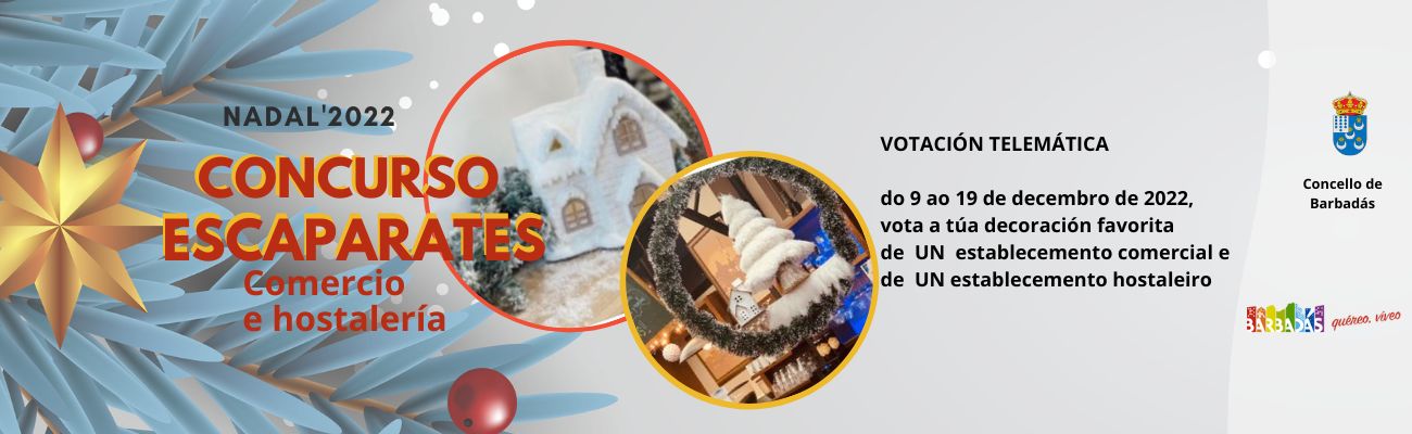 Votación concurso de escaparates Nadal 2022-Concello de Barbadás