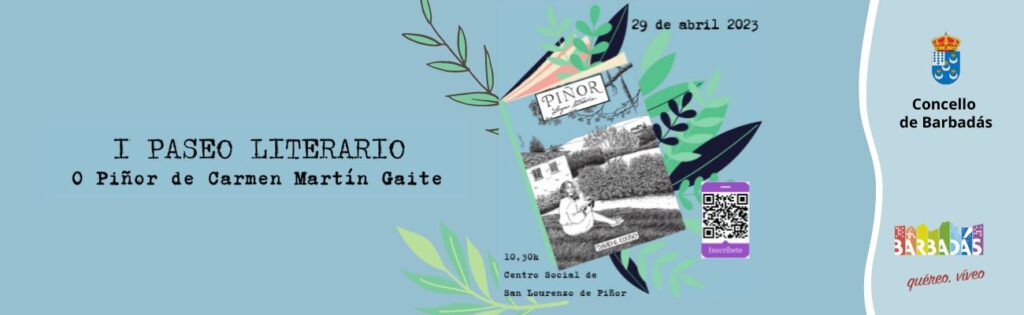2023-Banner- I Paseo literario Piñor - Carmen Martín Gaite