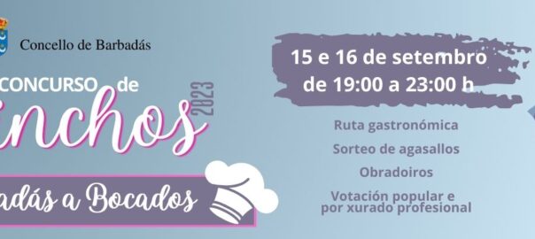 Banner Concurso de pinchos "BARBADAS A BOCADOS" - 2023